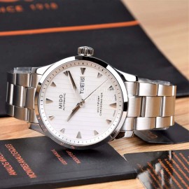 Mido Silver Steel Strap Sapphire Crystal Mechanical Watch For Men
