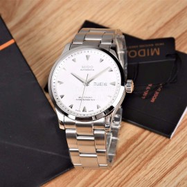 Mido Silver Steel Strap Sapphire Crystal Mechanical Watch For Men