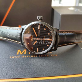 Mido Black Leather Strap Sapphire Crystal Mechanical Watch For Men