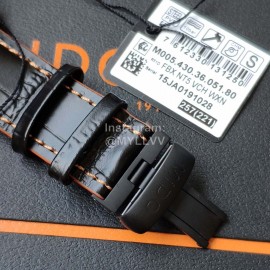 Mido Black Leather Strap Sapphire Crystal Mechanical Watch For Men