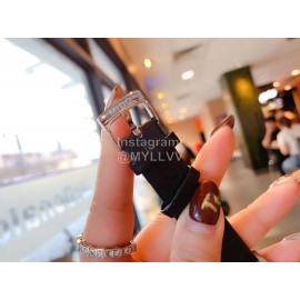 Mido Ultra Thin Case Leather Strap Watch For Women Black