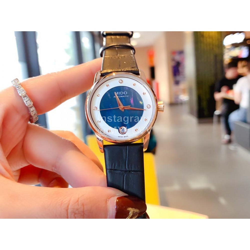 Mido Fashion 33mm Stainless Steel Case Watch For Women