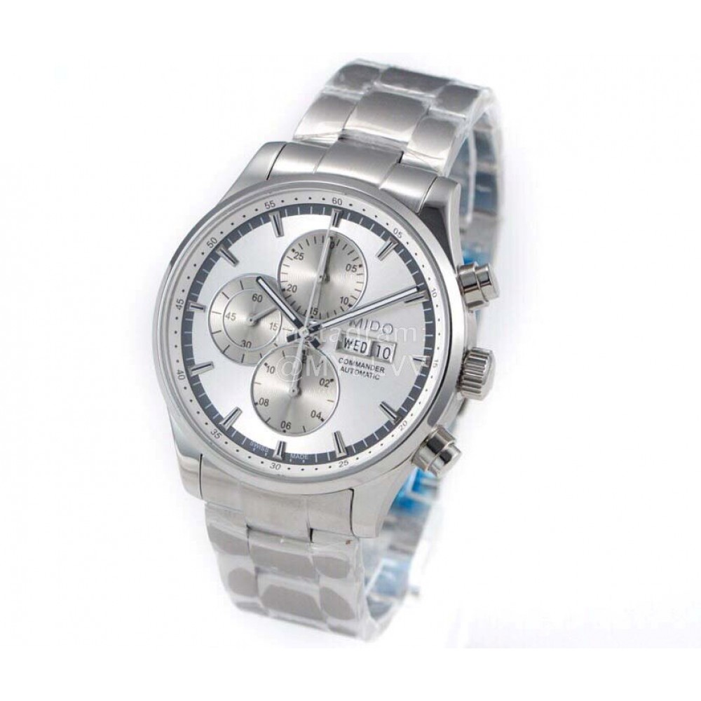 Mido 316l Refined Steel Silver Dial Multifunctional Watch
