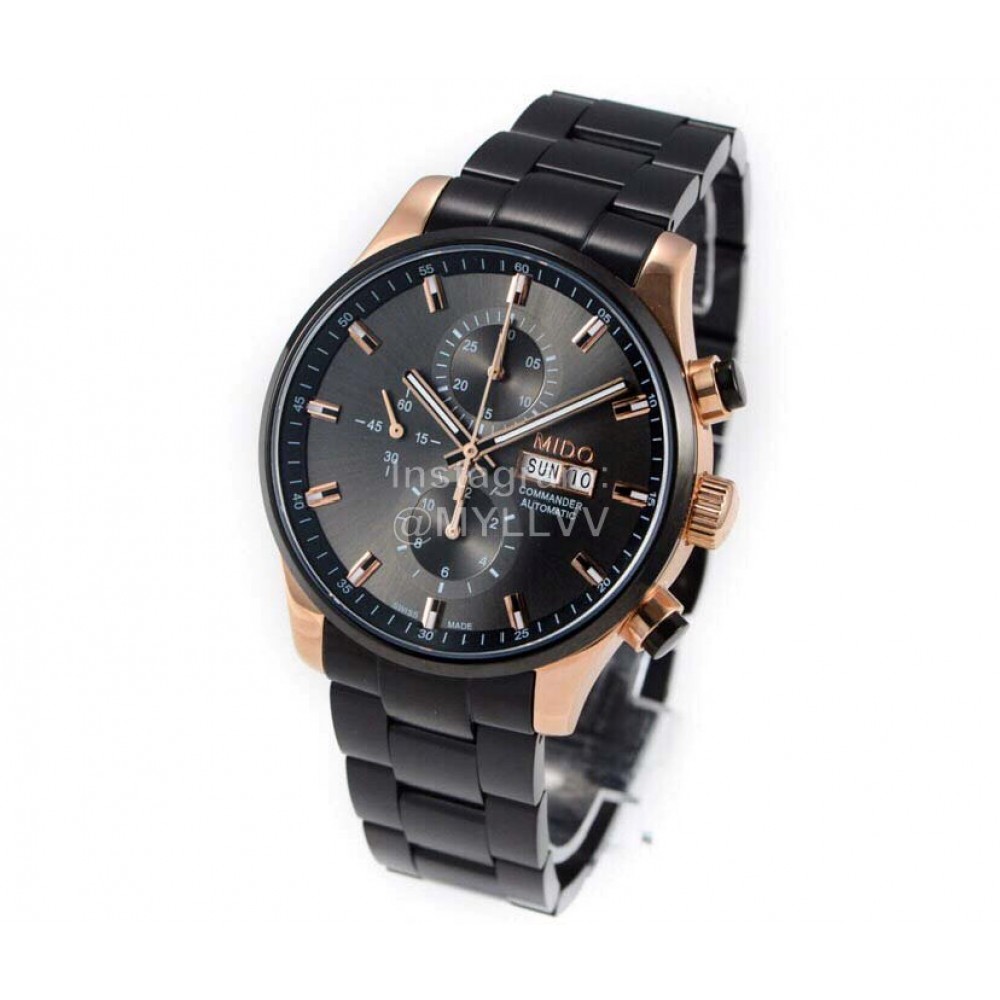 Mido 316l Refined Steel Multifunctional Watch Black
