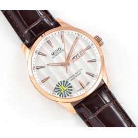 Mido New 42mm Dial Leather Strap Mechanical Watch
