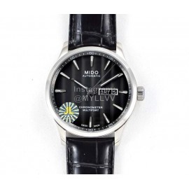 Mido New 42mm Dial Leather Strap Mechanical Watch Black