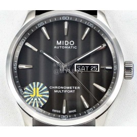 Mido New 42mm Dial Leather Strap Mechanical Watch Black