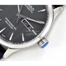 Mido New 42mm Dial Leather Strap Mechanical Watch Black