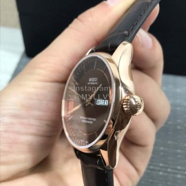 Mido Sapphire Crystal Waterproof 100m Black Leather Strap Watch