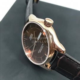 Mido Sapphire Crystal Waterproof 100m Black Leather Strap Watch