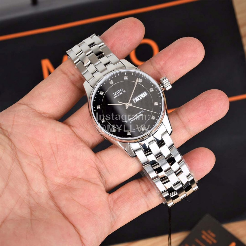 Mido Sapphire Crystal Waterproof 100m Black Dial Watch