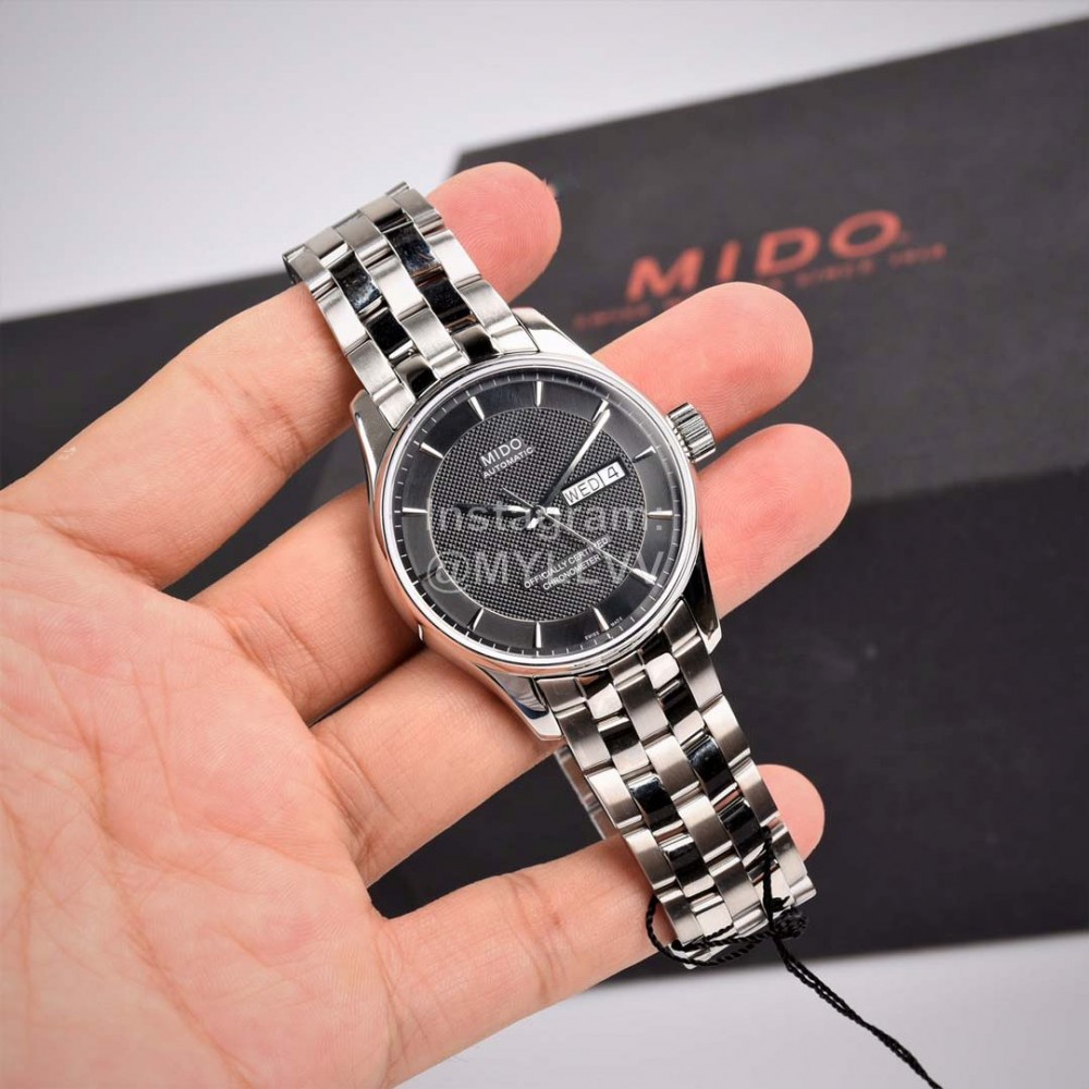 Mido Black Dial Sapphire Crystal Waterproof 100m Watch