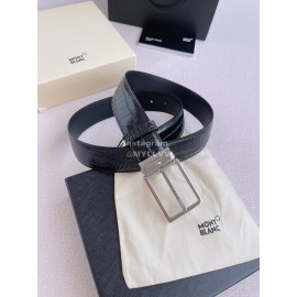 Montblanc New Crocodile Leather Silver Pin Buckle 35mm Belt 