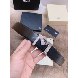 Montblanc Calf Leather Pure Copper M Buckle 35mm Belt Black