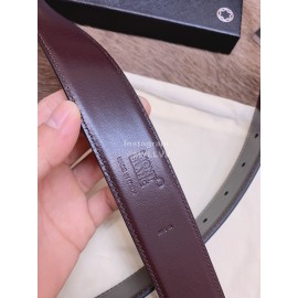 Montblanc Calf Leather Pure Copper M Buckle 35mm Belt Black