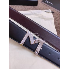 Montblanc Calf Leather Pure Copper M Buckle 35mm Belt Black