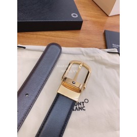 Montblanc Calf Leather Gold Pure Copper Pin Buckle 30mm Belt