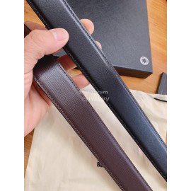 Montblanc Calf Leather Gold Pure Copper Pin Buckle 30mm Belt