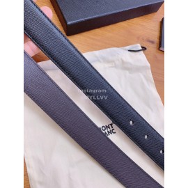 Montblanc Calf Leather Gold Pure Copper Pin Buckle 30mm Black Belt