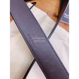 Montblanc Calf Leather Silver Pure Copper Pin Buckle 30mm Black Belt