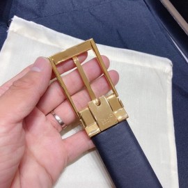 Montblanc New Calf Leather Gold Pin Buckle 34mm Belt For Men