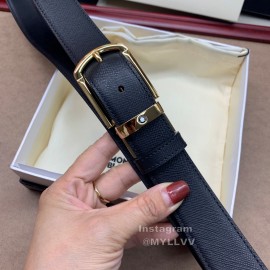 Montblanc New Calf Leather Gold Pin Buckle 30mm Belt
