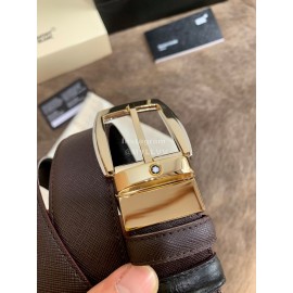 Montblanc Calf Leather Gold Pure Copper Buckle 32mm Belt