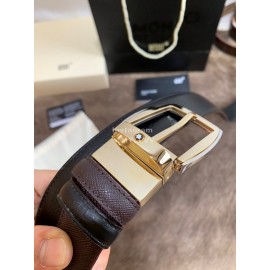 Montblanc Calf Leather Gold Pure Copper Buckle 32mm Belt