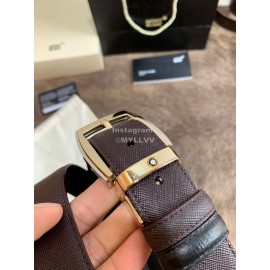 Montblanc Calf Leather Gold Pure Copper Buckle 32mm Belt