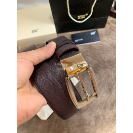 Montblanc Calf Leather Gold Pure Copper Buckle 32mm Belt