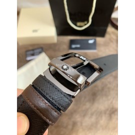 Montblanc Calf Leather Gun Color Pure Copper Buckle 32mm Belt