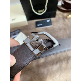 Montblanc Calf Leather Gun Color Pure Copper Buckle 32mm Belt