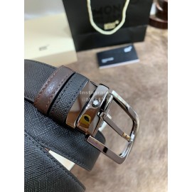 Montblanc Calf Leather Gun Color Pure Copper Buckle 32mm Belt