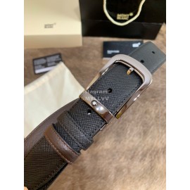 Montblanc Calf Leather Gun Color Pure Copper Buckle 32mm Belt