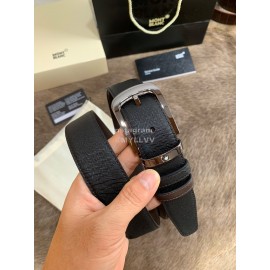 Montblanc Calf Leather Gun Color Pure Copper Buckle 32mm Belt