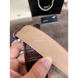 Montblanc Calf Leather Pure Copper Buckle 32mm Belt Wine Red