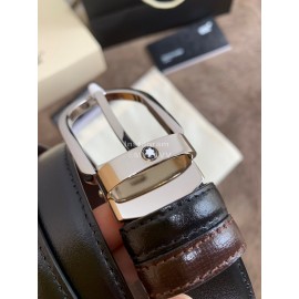 Montblanc Black Calf Leather Pure Copper Buckle 32mm Belt