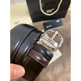 Montblanc Black Calf Leather Pure Copper Buckle 32mm Belt