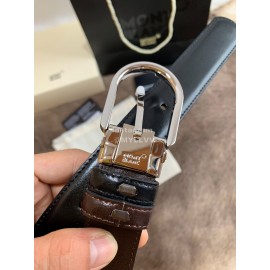 Montblanc Black Calf Leather Pure Copper Buckle 32mm Belt