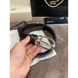 Montblanc Black Calf Leather Pure Copper Buckle 32mm Belt