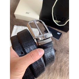 Montblanc Calf Leather Pure Copper Pin Buckle 35mm Belt Black