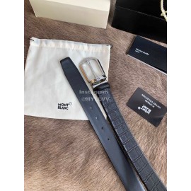 Montblanc Calf Leather Pure Copper Pin Buckle 35mm Belt Black