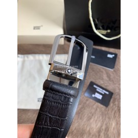 Montblanc Calf Leather Pure Copper Pin Buckle 35mm Belt Black