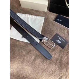 Montblanc Calf Leather Pure Copper Pin Buckle 35mm Belt Black