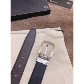 Montblanc New Double Side Calf Leather Pure Copper Pin Buckle 32mm Belt