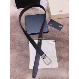 Montblanc New Double Side Calf Leather Pure Copper Pin Buckle 32mm Belt