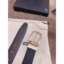 Montblanc Double Side Calf Leather Pure Copper Buckle 32mm Belt For Men
