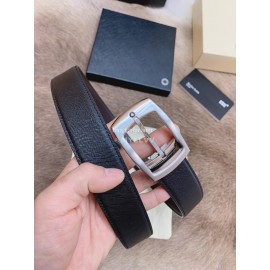 Montblanc Fashion Calf Leather Pure Copper Pin Buckle 32mm Belt