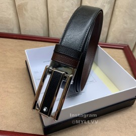 Montblanc Black Calf Leather Pure Copper Buckle 30mm Belt