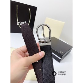 Montblanc Palm Calf Pure Gun Color Copper Buckle 34mm Belt